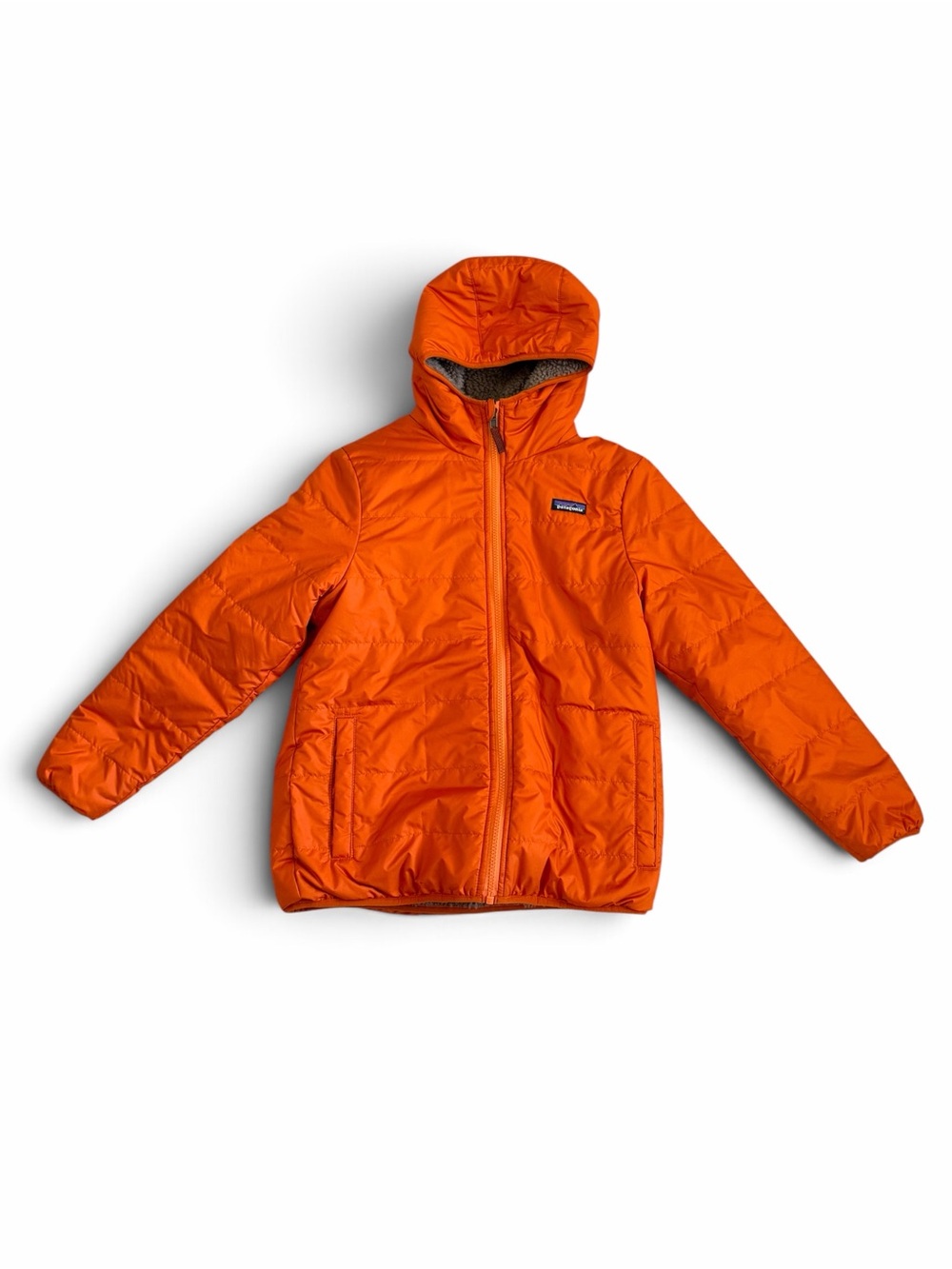 Patagonia Worn Wear Orange Reversible Ready Freddy Hoody Jacket